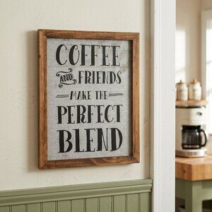 Perfect Blend Framed Galvanized Metal Wall Decoration Home Decor